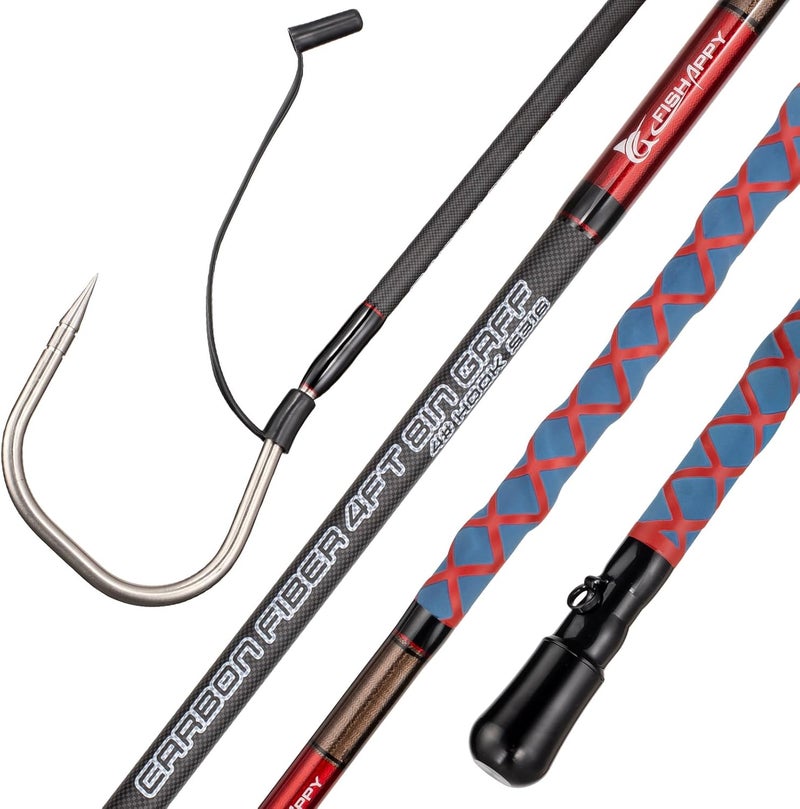 FISHAPPY Fishing Gaff Saltwater Fish Gaff with S316 Stainless Steel Fishing Hook Carbon Fiber Fishing Gaff - Image 1